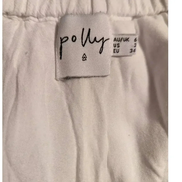 Princess Polly White Linen Cropped Pants - 2 - Picture 6 of 6